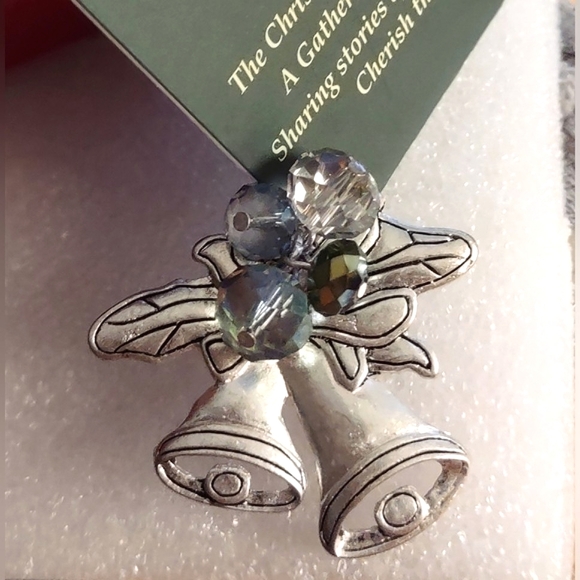 Silver Bells with Iridescent Bead dangles - Picture 8 of 15